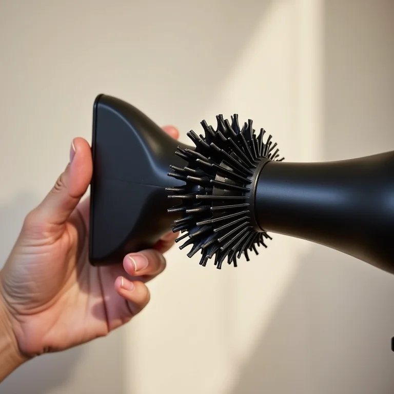 Difusor de cabelo sendo encaixado em um secador