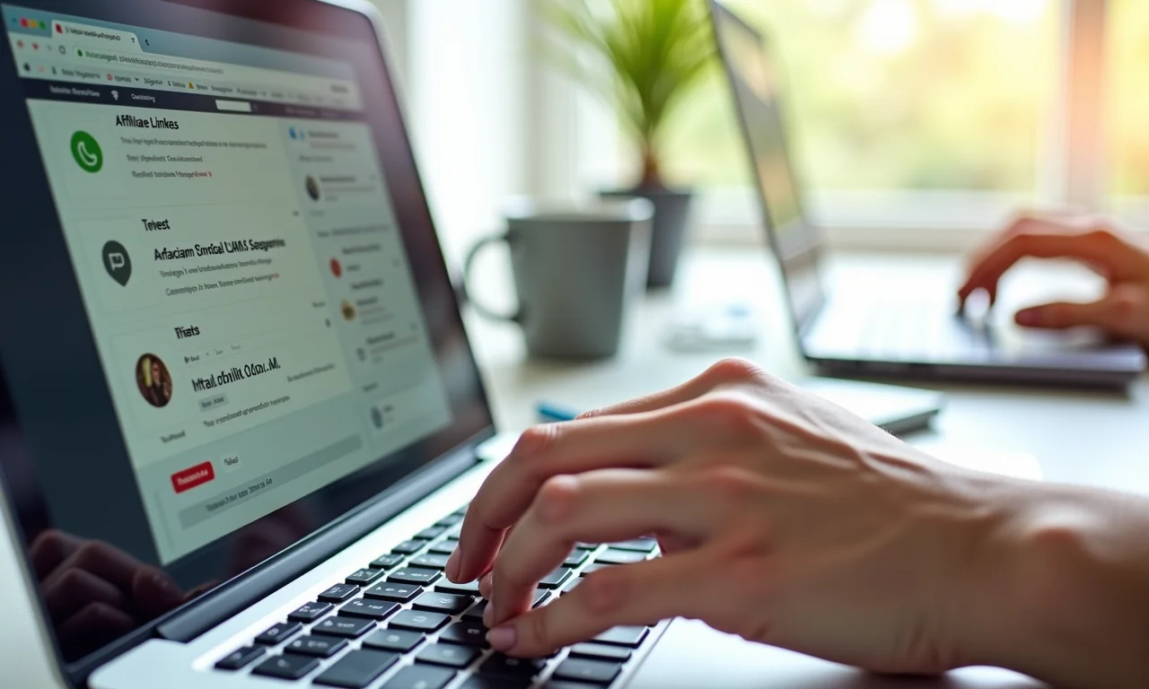 Divulgação estratégica de links de afiliados em diversas plataformas.