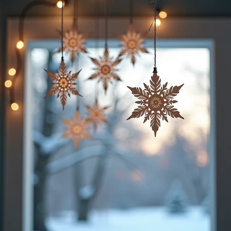 Enfeites suspensos originais decorando a varanda para o Natal