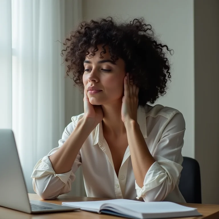 Ergonomia inadequada em um home office pequeno