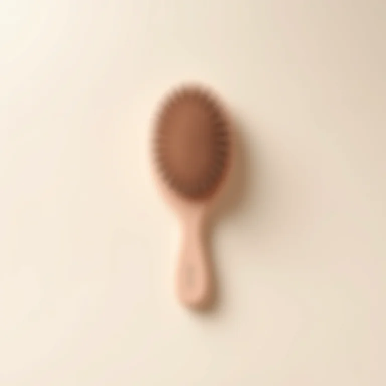 Escova de cabelo compacta ideal para levar na bolsa.