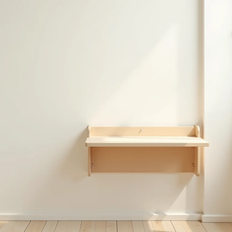 Escrivaninha dobrável para otimizar espaço em quarto infantil