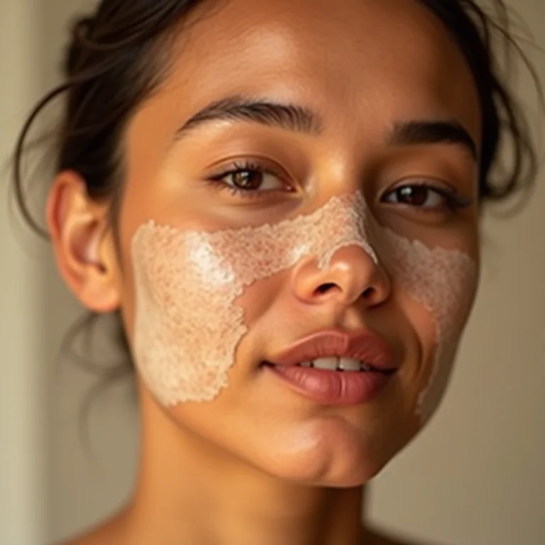Esfoliação facial suave