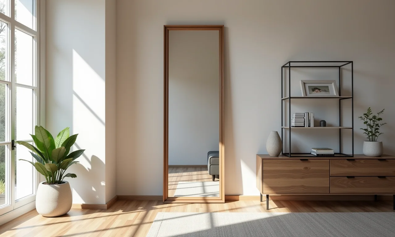 Espelho moderno que faz toda a diferença na estética do ambiente.