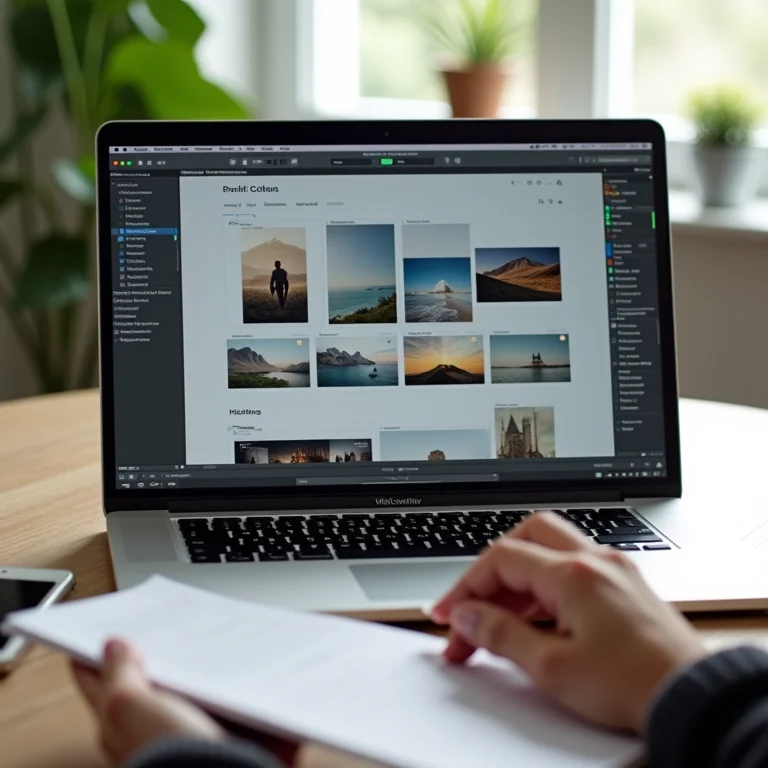 Estrutura de pastas organizada para fotos digitais.