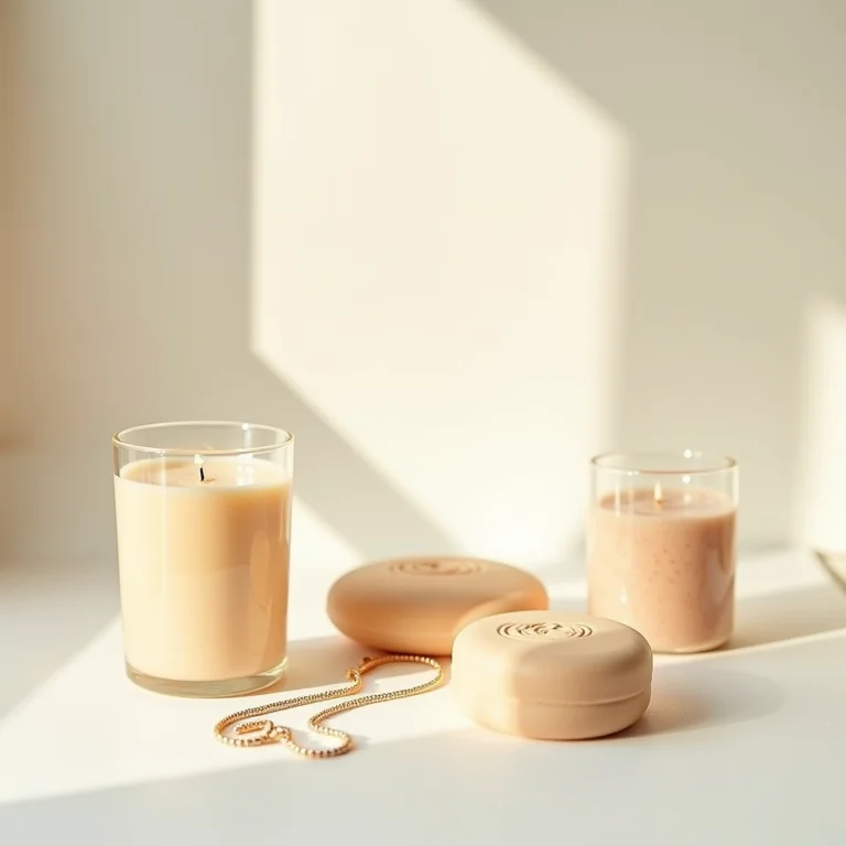 Estúdio fotográfico com produtos artesanais