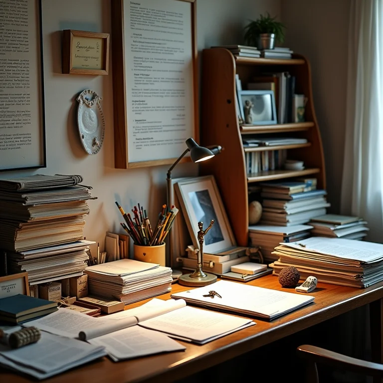 Excesso de objetos em home office pequeno