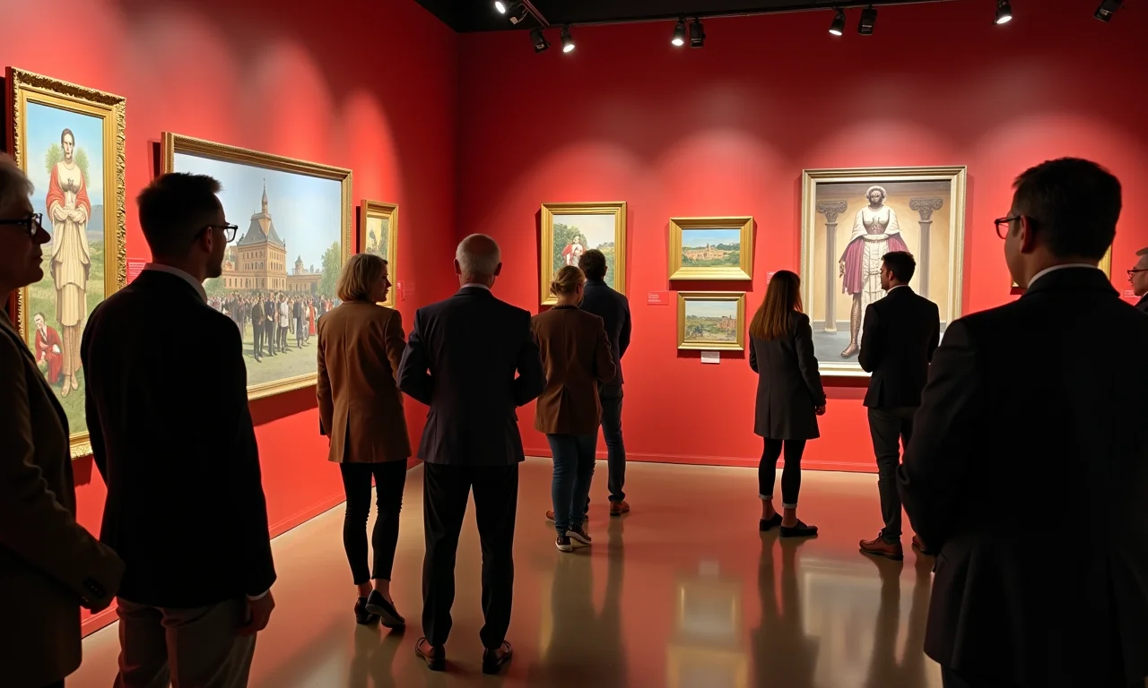 Exposição em museu sobre a diferença entre arte e artesanato.