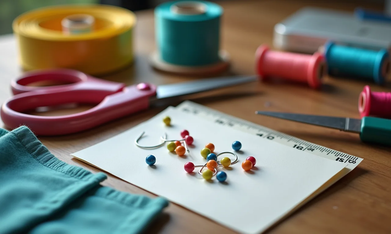 Ferramentas e materiais essenciais para costurar cortina de tecido.