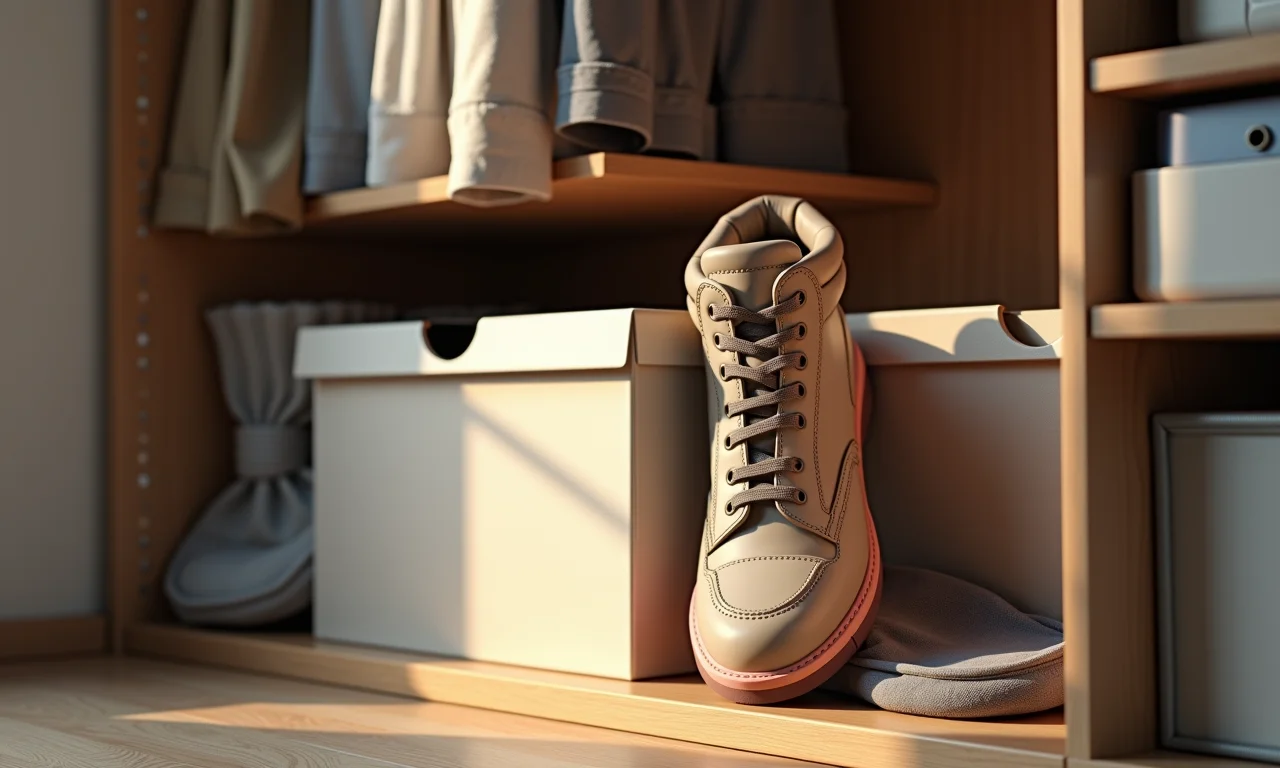 Formatos adequados para guardar sapatos: caixas e organizadores.