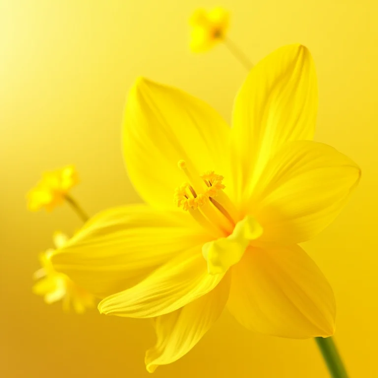 Fotografia still life de flores amarelas iluminadas pela luz.