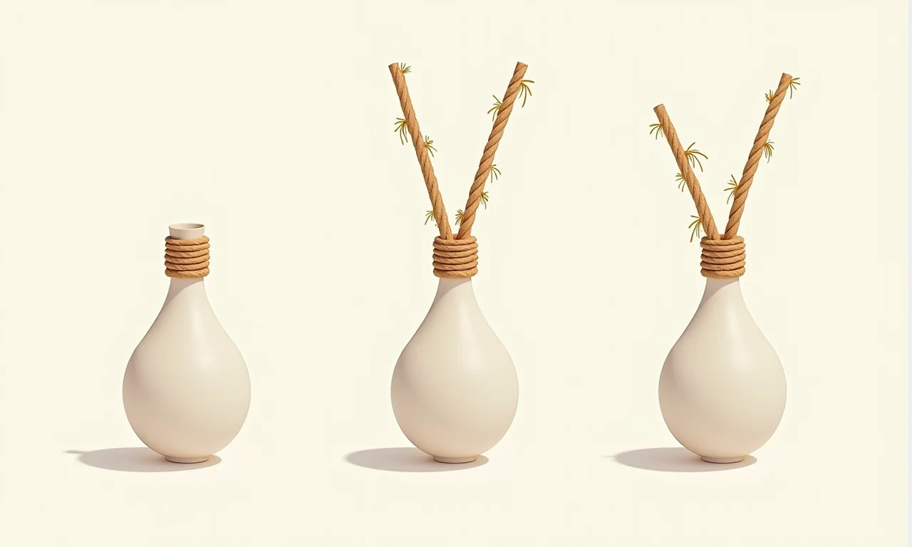 Guia prático: como aplicar corda de sisal na decoração de vasos.