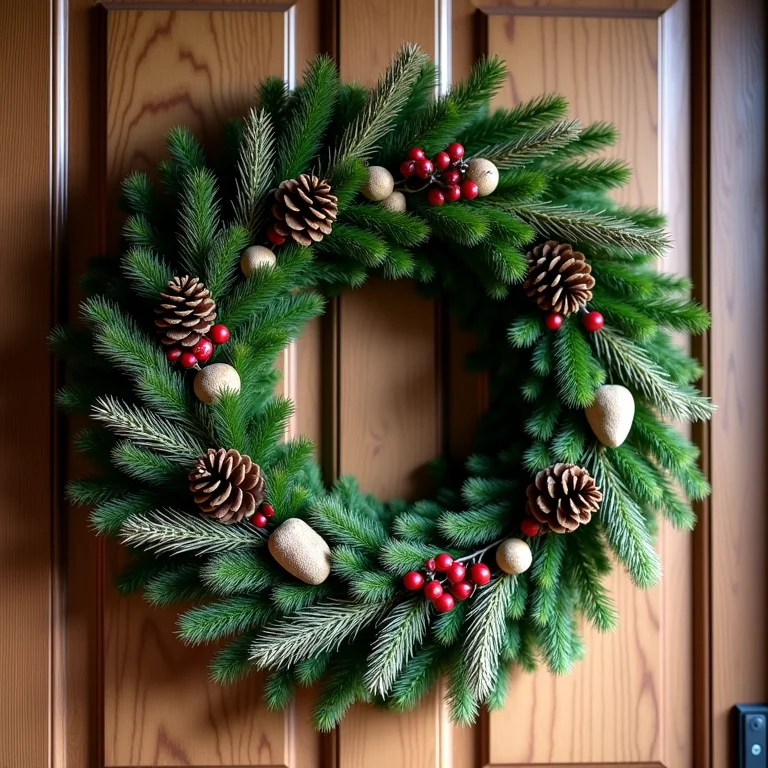 Guirlanda de Natal charmosa e personalizada feita com elementos naturais