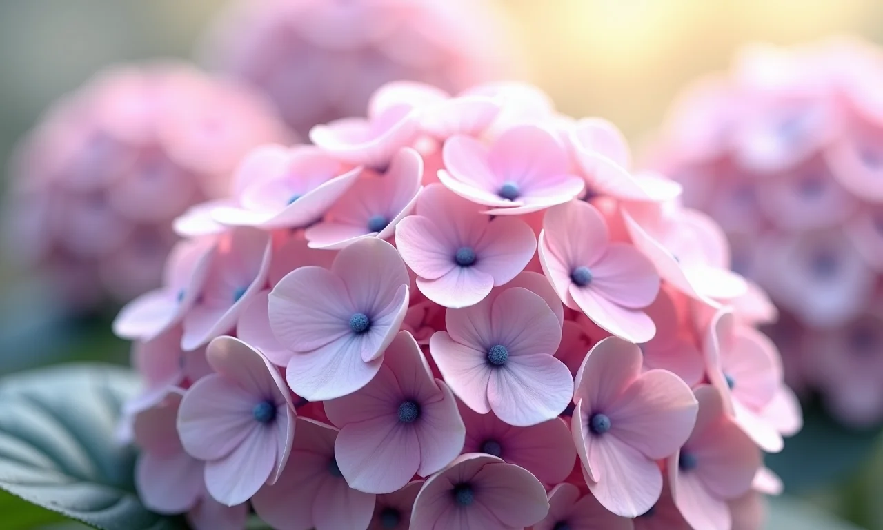 Hortênsias, simbolizando gratidão e abundância.