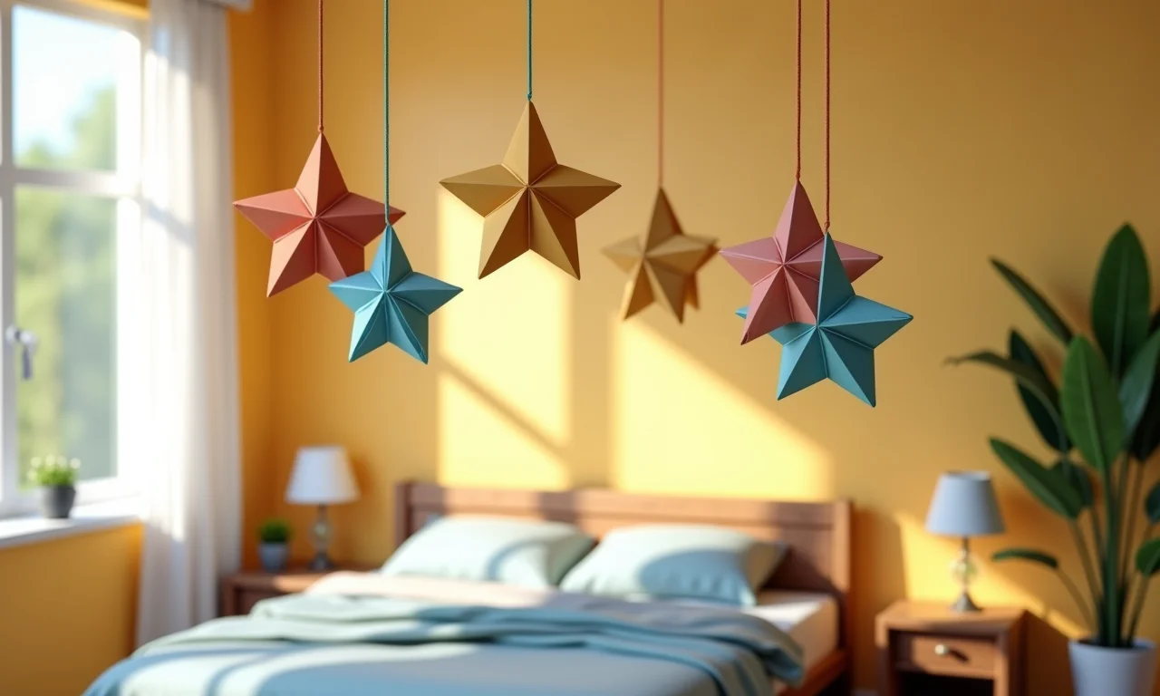 Ideias criativas para decorar com móbiles de estrelas
