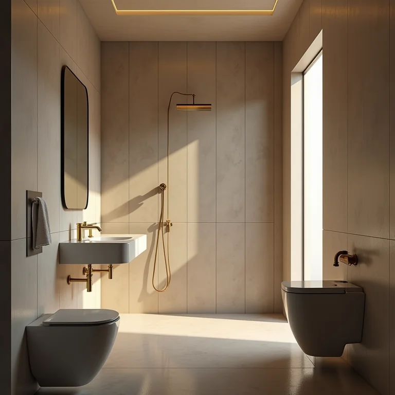 Iluminação de banheiro inadequada