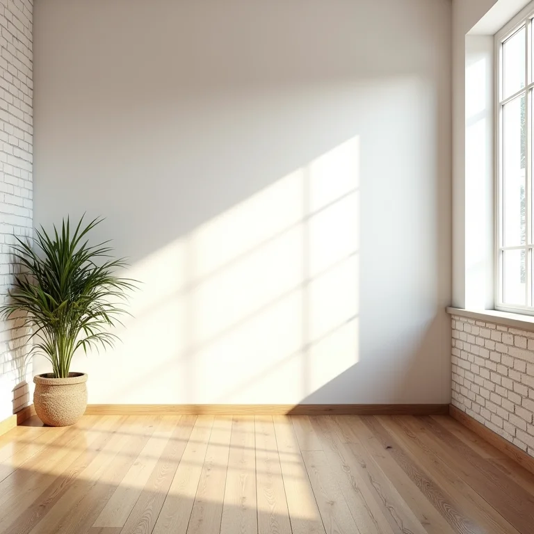 Iluminação em parede de tijolinho branco