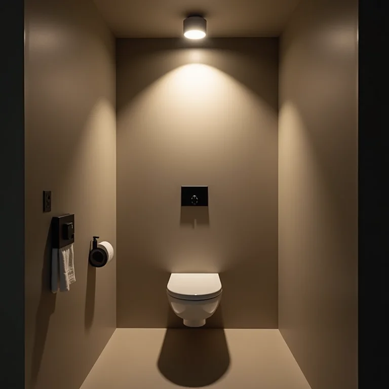 Iluminação inadequada em lavabo pequeno