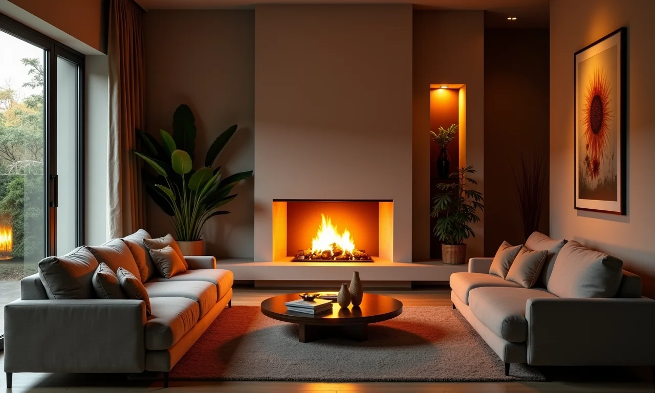 Iluminação indireta para um ambiente acolhedor.