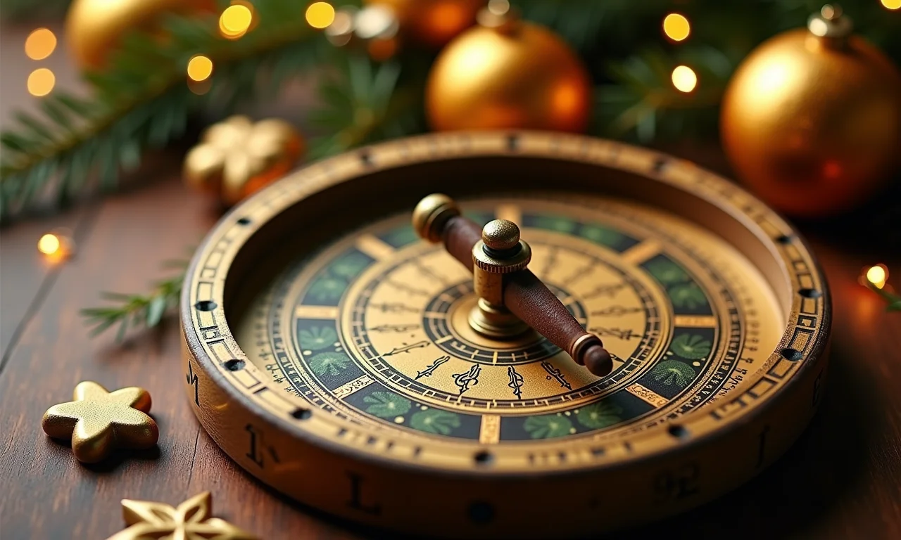 Ilustração festiva do horóscopo de Dezembro com decorações natalinas brasileiras.