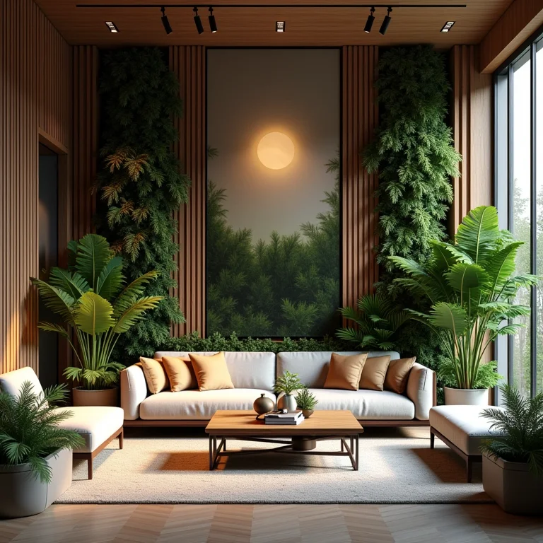 Integração da iluminação com a decoração do jardim de inverno