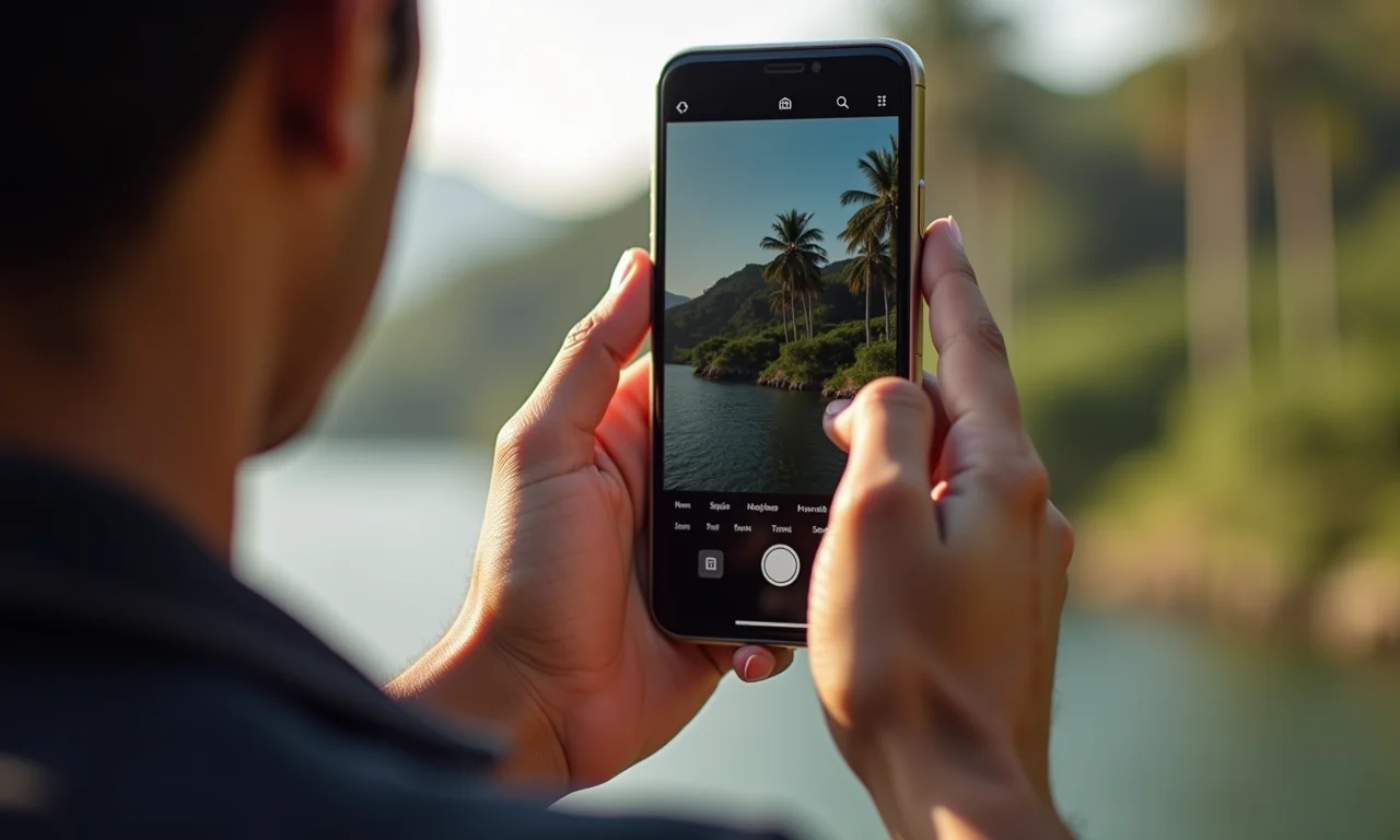 Interface do Snapseed no celular com ferramentas de edição em uso.