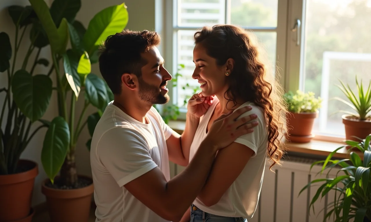 Irmão adulto consolando o outro, oferecendo apoio.