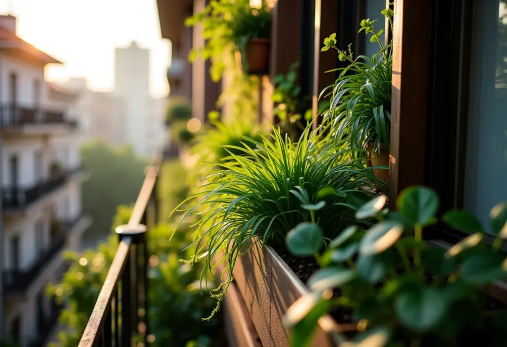 Jardim vertical em apartamento: 5 erros para evitar (e fotos inspiradoras) Jardim vertical exuberante em varanda de apartamento.