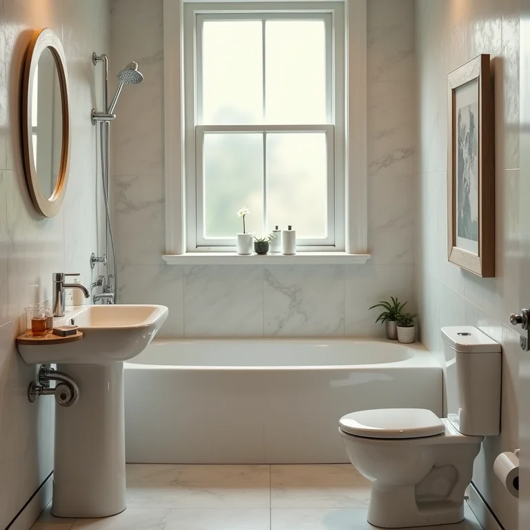 Layout mal planejado de banheiro pequeno