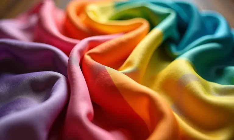 Lenços de seda pura em cores vibrantes, exibindo a beleza e o toque luxuoso do tecido.