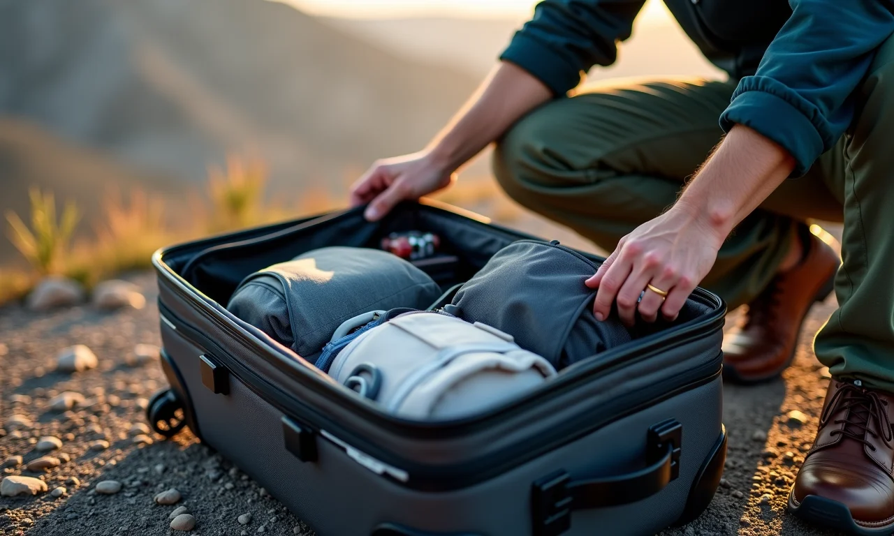 Lista de itens essenciais para uma aventura vulcânica.