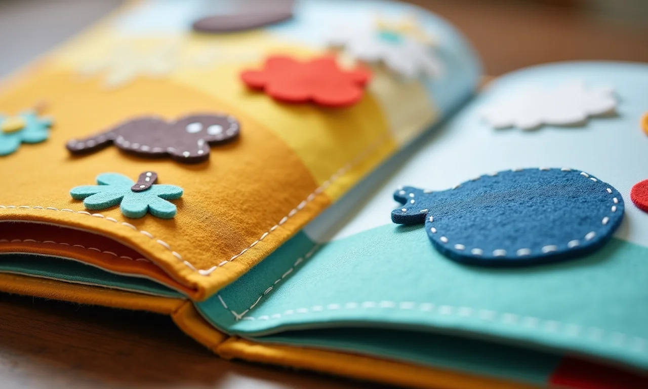 Livro sensorial para bebê de 6 meses.