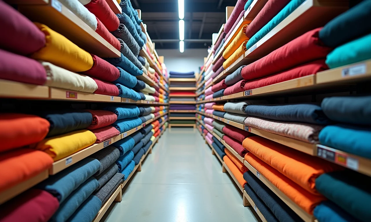 Loja de tecidos impermeáveis com estampas variadas.