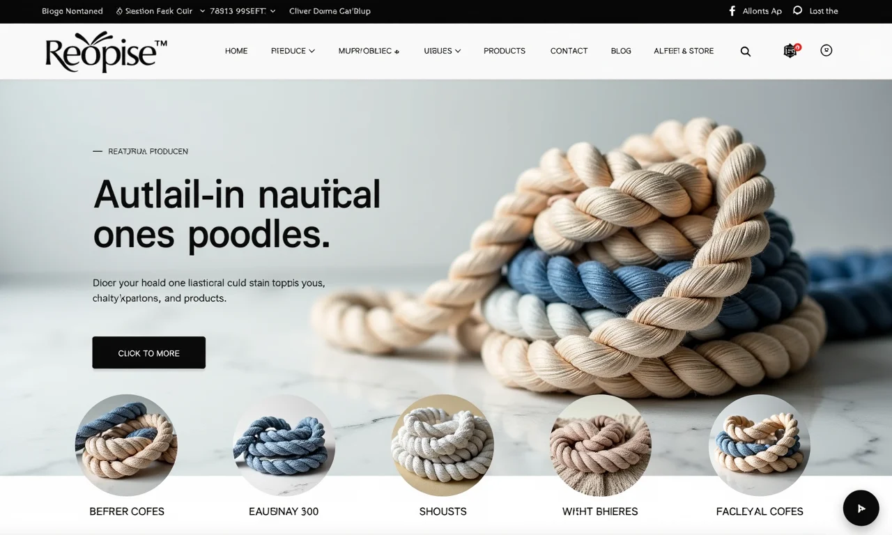 Loja online vendendo fios náuticos de diversas cores e espessuras.