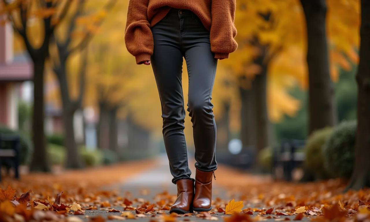 Look casual chic: calça de alfaiataria, tricot e bota.
