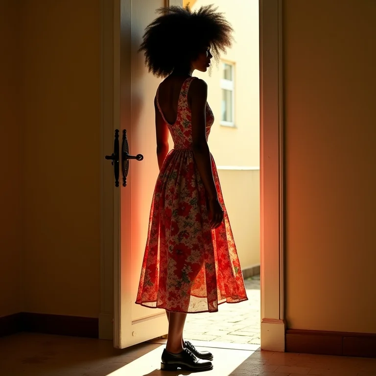 Look feminino com vestido floral e sapato Oxford