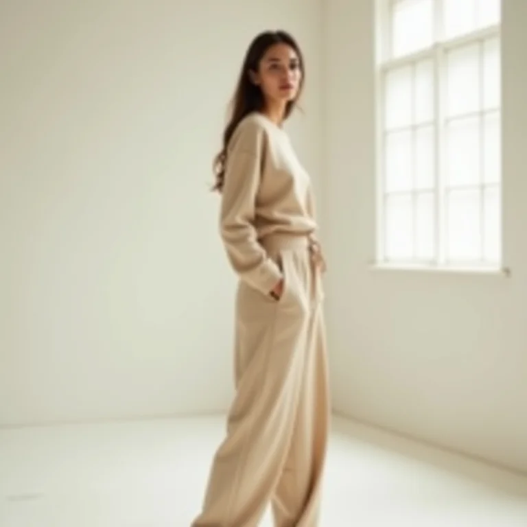 Look monocromático com calça slouchy