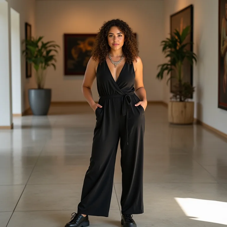 Look prático com macacão e tênis preto