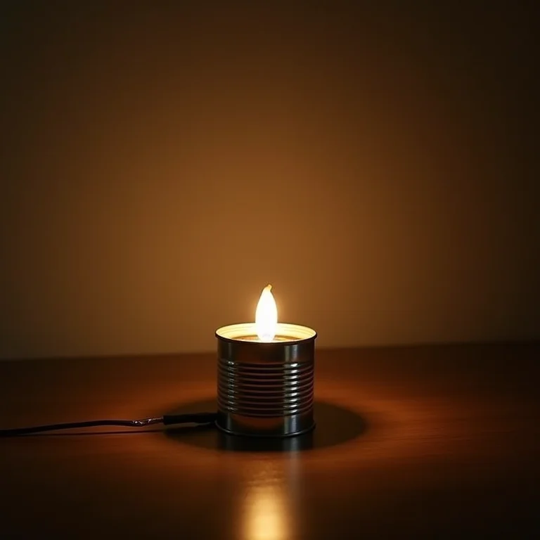 Luminária charmosa feita de lata.