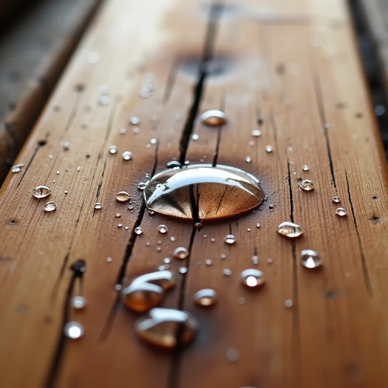 Madeira não impermeabilizada danificada pela água