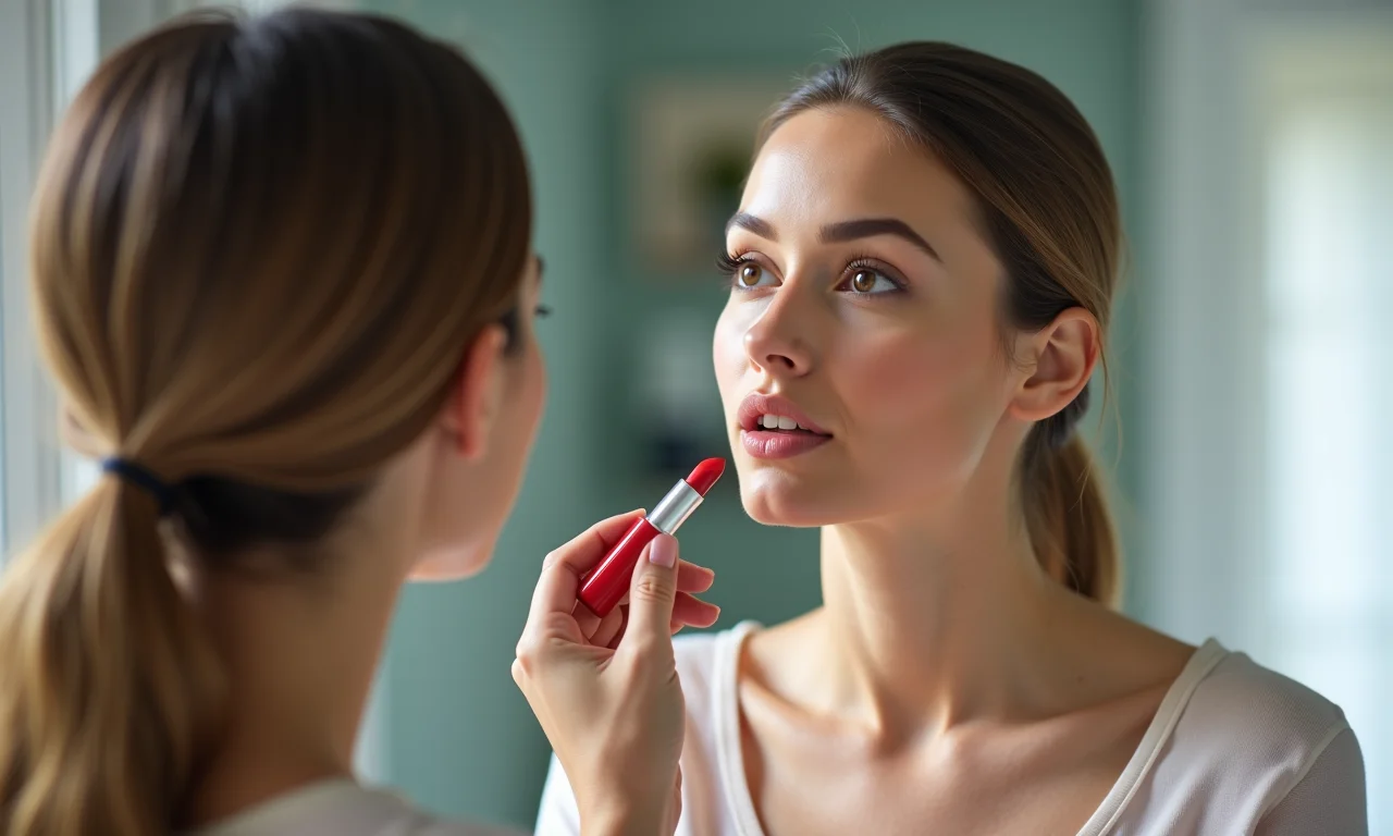 Maquiagem leve e cabelo preso: um toque de cuidado pessoal para o home office.