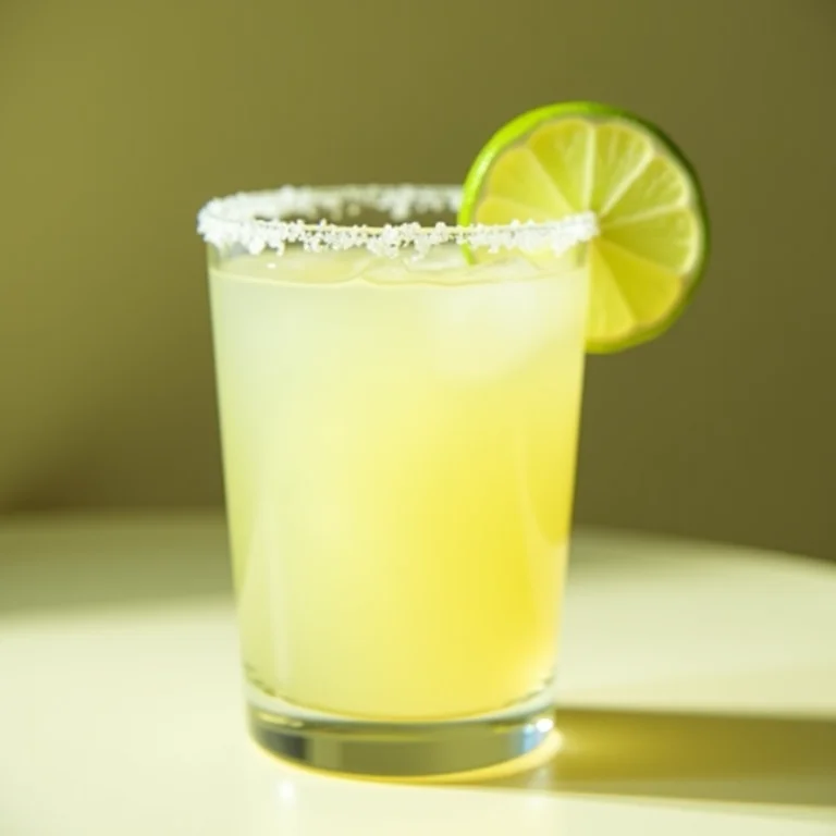 Margarita clássica em um copo com borda de sal.