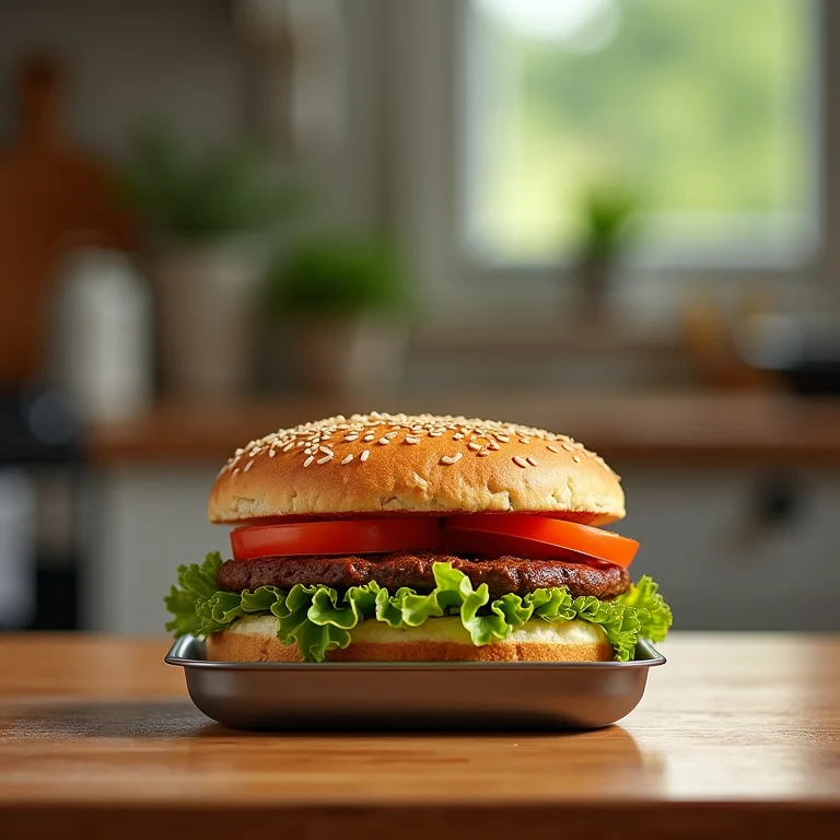 Marmita montada por camadas com diferentes grupos alimentares