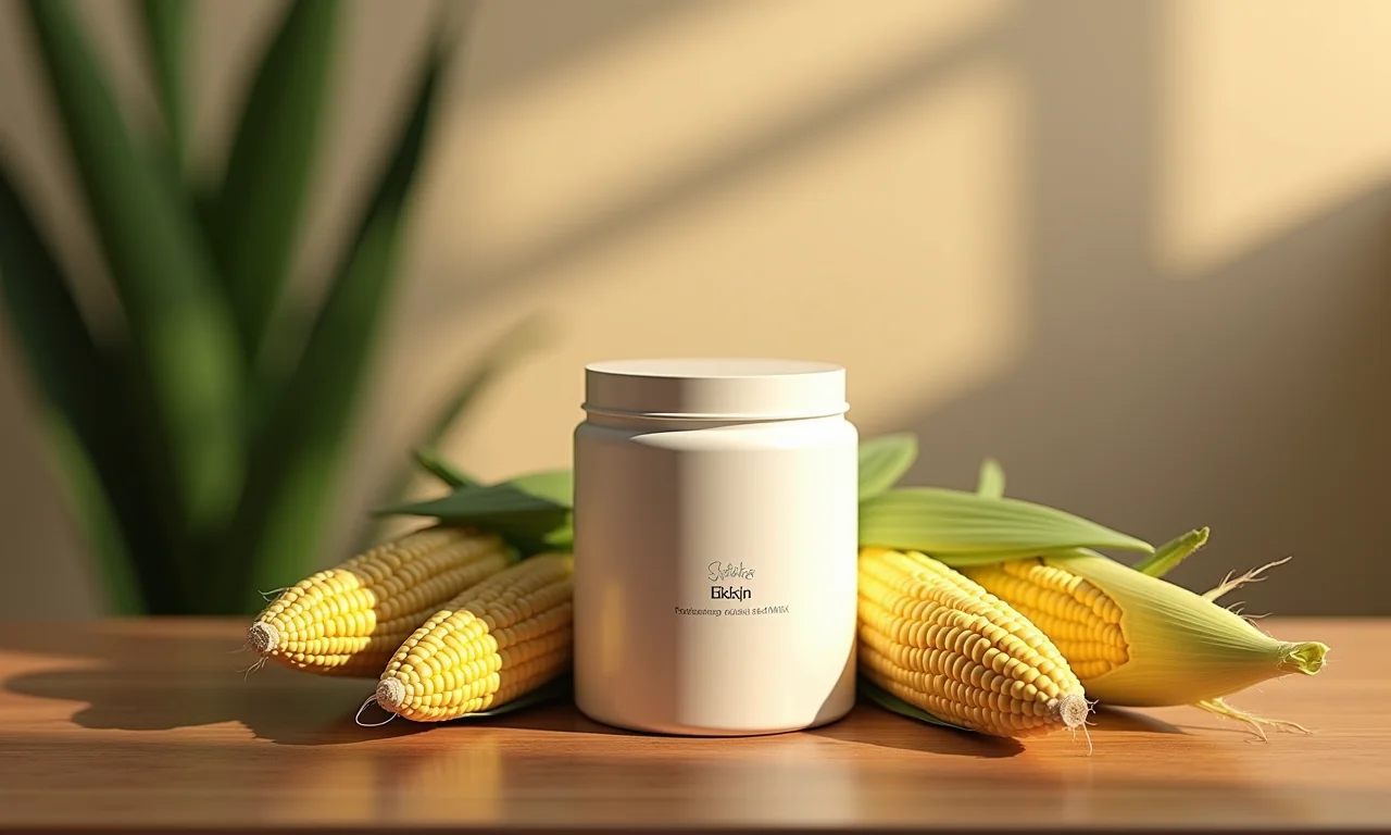 Máscara Capilar Skala Expert Amido de Milho sobre mesa de madeira.