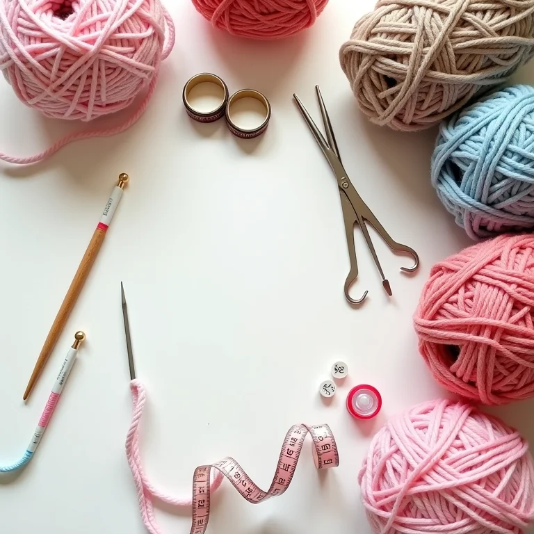 Materiais essenciais para começar a crochetar.