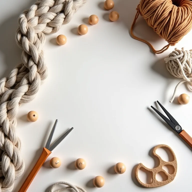 Materiais para artesanato em macramê