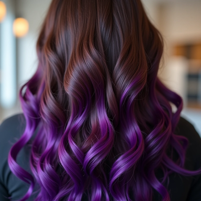 Mechas roxas: ilumine seu cabelo com charme e elegância.