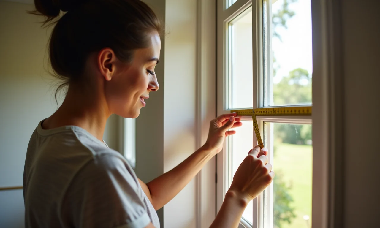 Medindo janela para fazer cortina sob medida.