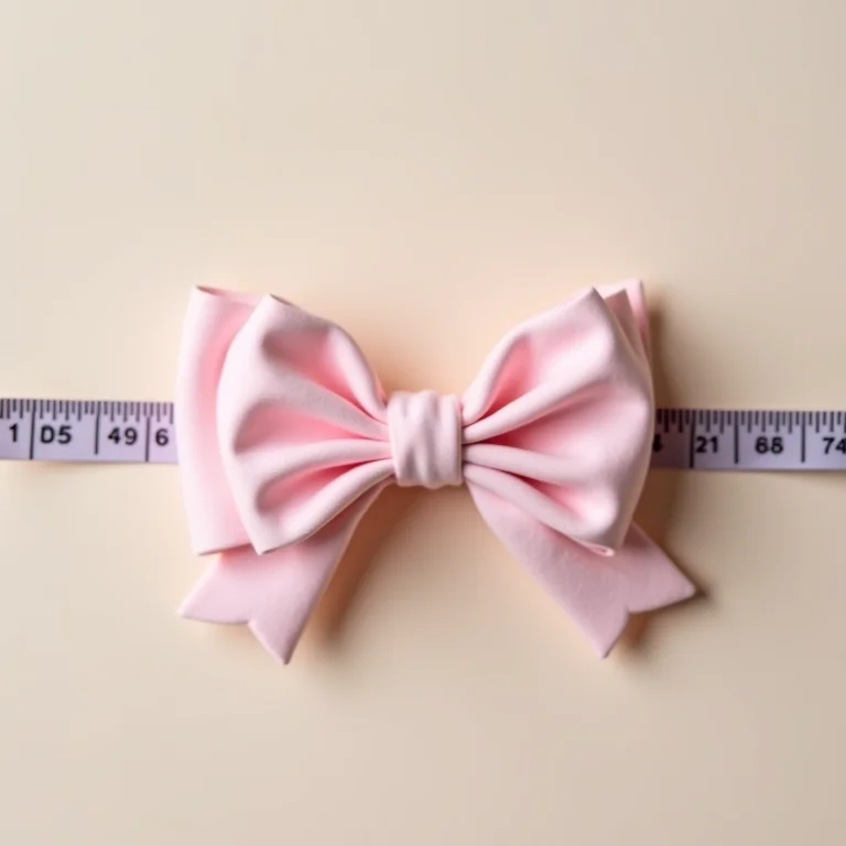 Medindo o tamanho ideal de um laço para bebê