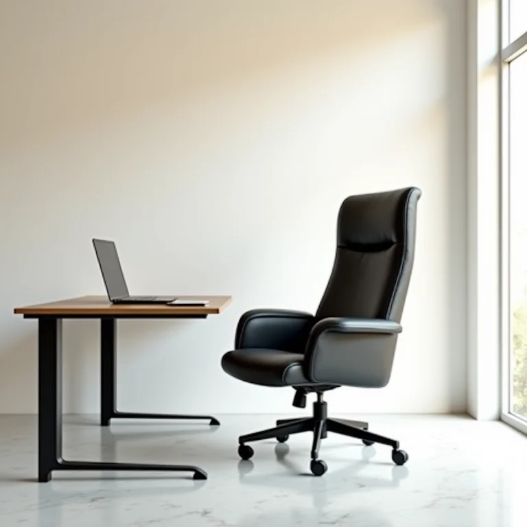 Móveis desproporcionais em um home office pequeno